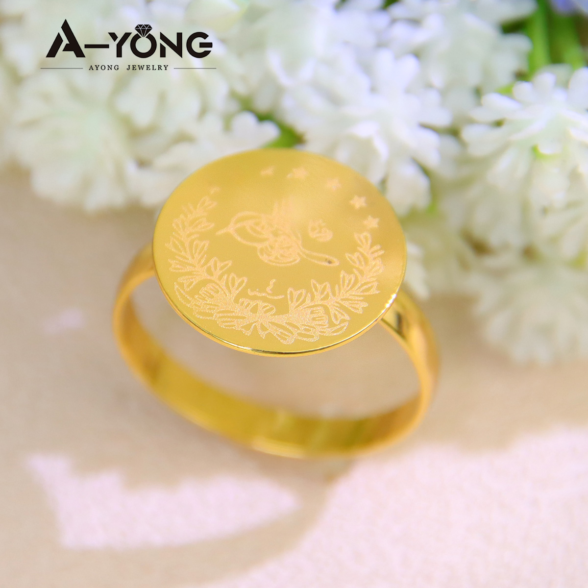 Ethnic Fashion Dubai - 터키 코인 반지 18k 금도금 심플