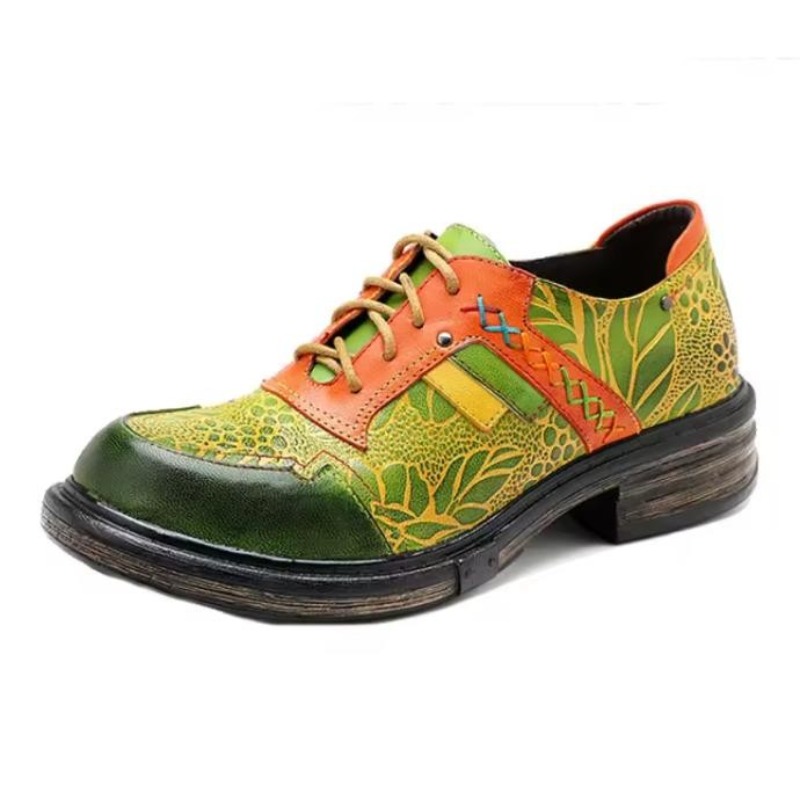 Ethnic Fashion Walk - 4cm 2025 양가죽 가을 워킹 로퍼