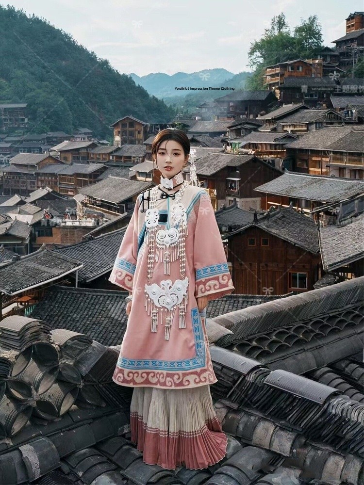 Ethnic Fashion Shoot - 소녀들을 위한 핑크색 민족 스타일 의류