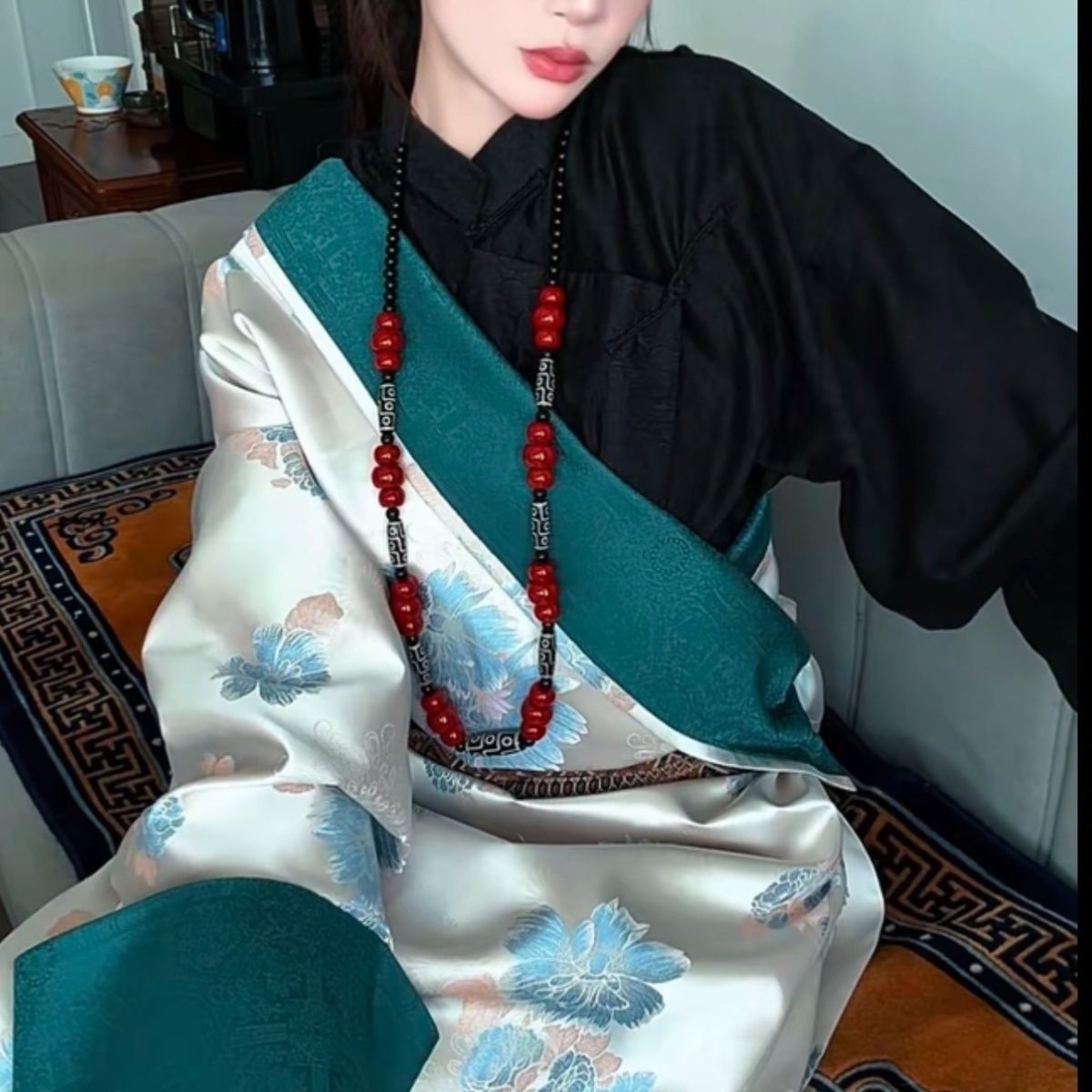 새로운 여성용 부탄 티베트 의상 캉바 티베트 스타일 민 - Ethnic Fashion Shoot 리뷰 및 가격