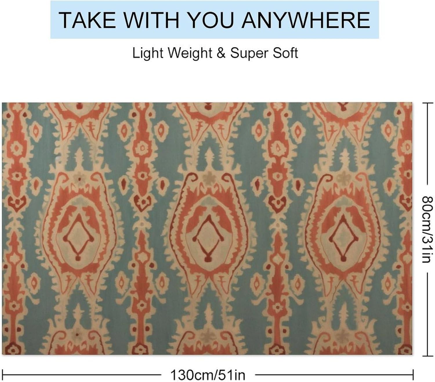패브릭 패턴 비치 타월 흡수성 컴팩트 변색 방지 목욕  - Ikat Woven Fabric 리뷰 및 가격