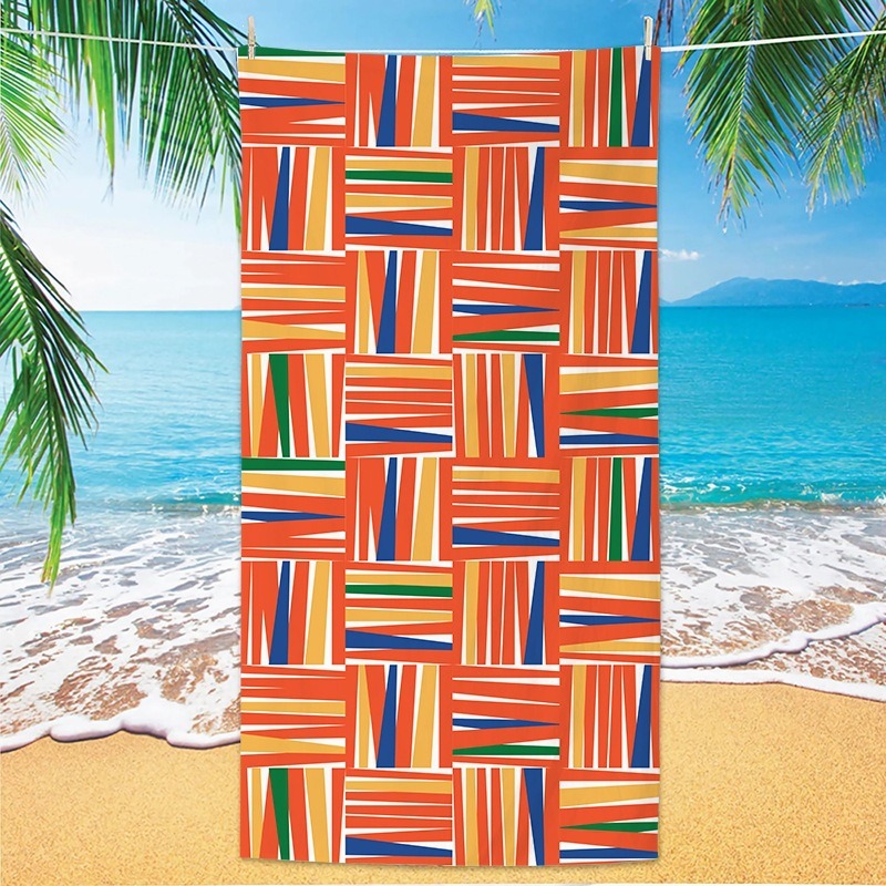 빈티지 에스닉 이캇 기하학 무늬 속건성 목욕 타월 휴대 - Ikat Woven Fabric 리뷰 및 가격