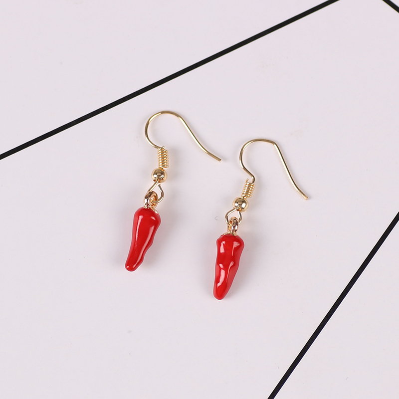 귀여운 붉은 고추 귀걸이 Pendientes 여성 보석 - Ethnic Fashion Sale 리뷰 및 가격
