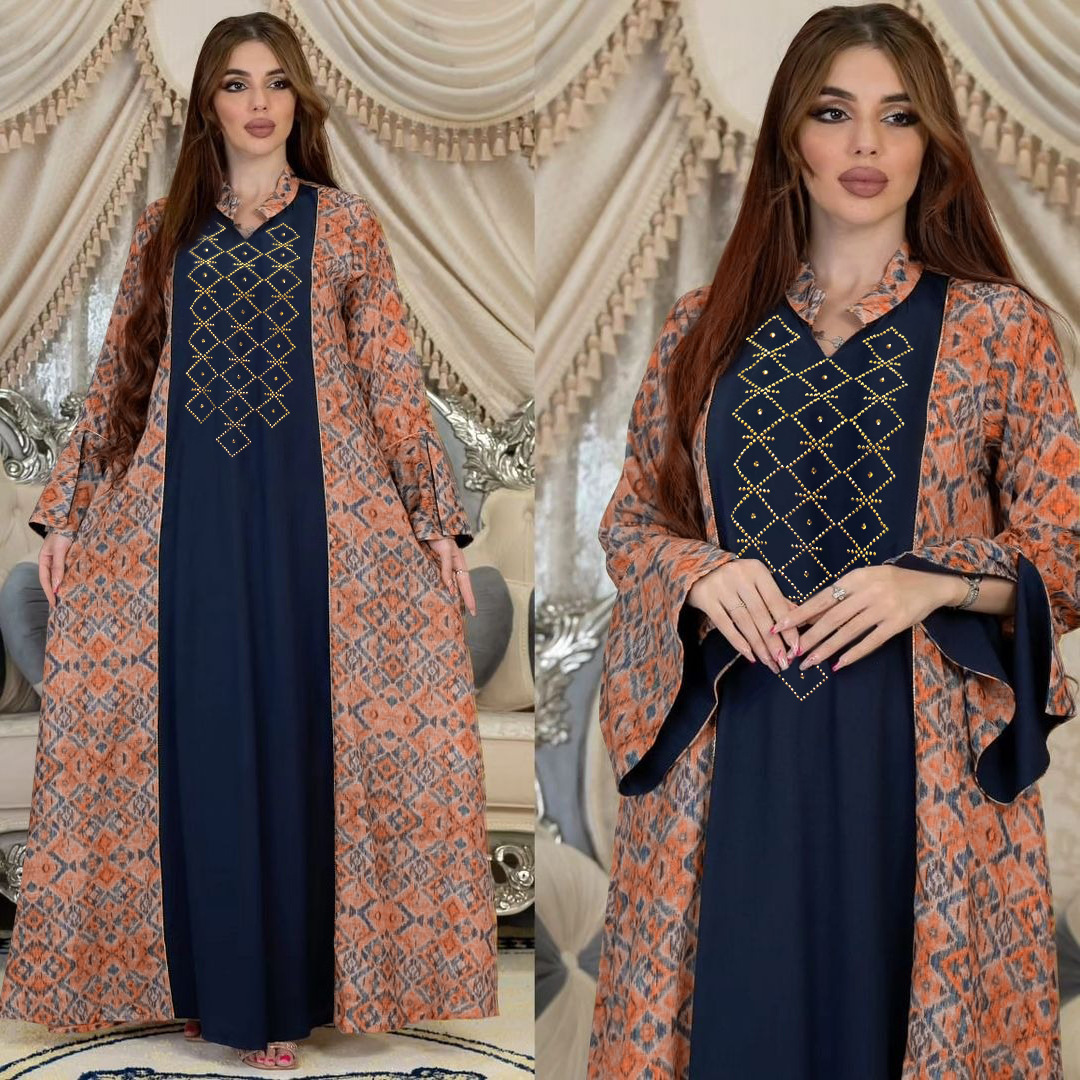 Xqy500264 민족 의상, 세련된 프린트 컬러 블록 - Ethnic Fashion In Dubai 리뷰 및 가격